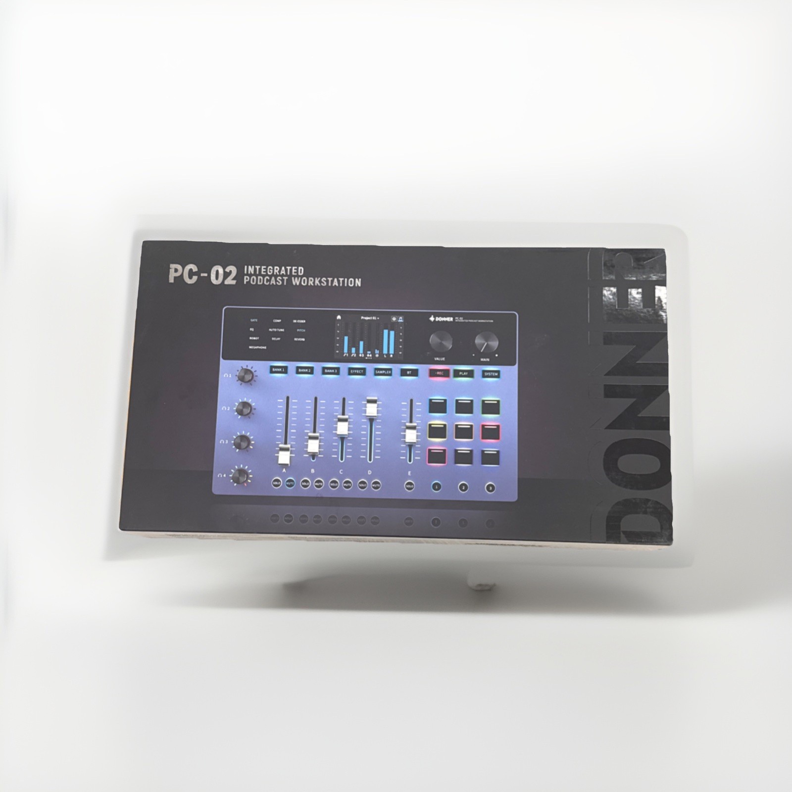 Donner PC-02 Podcast Workstation 6-Channel USB-C XLR Programmable Pads