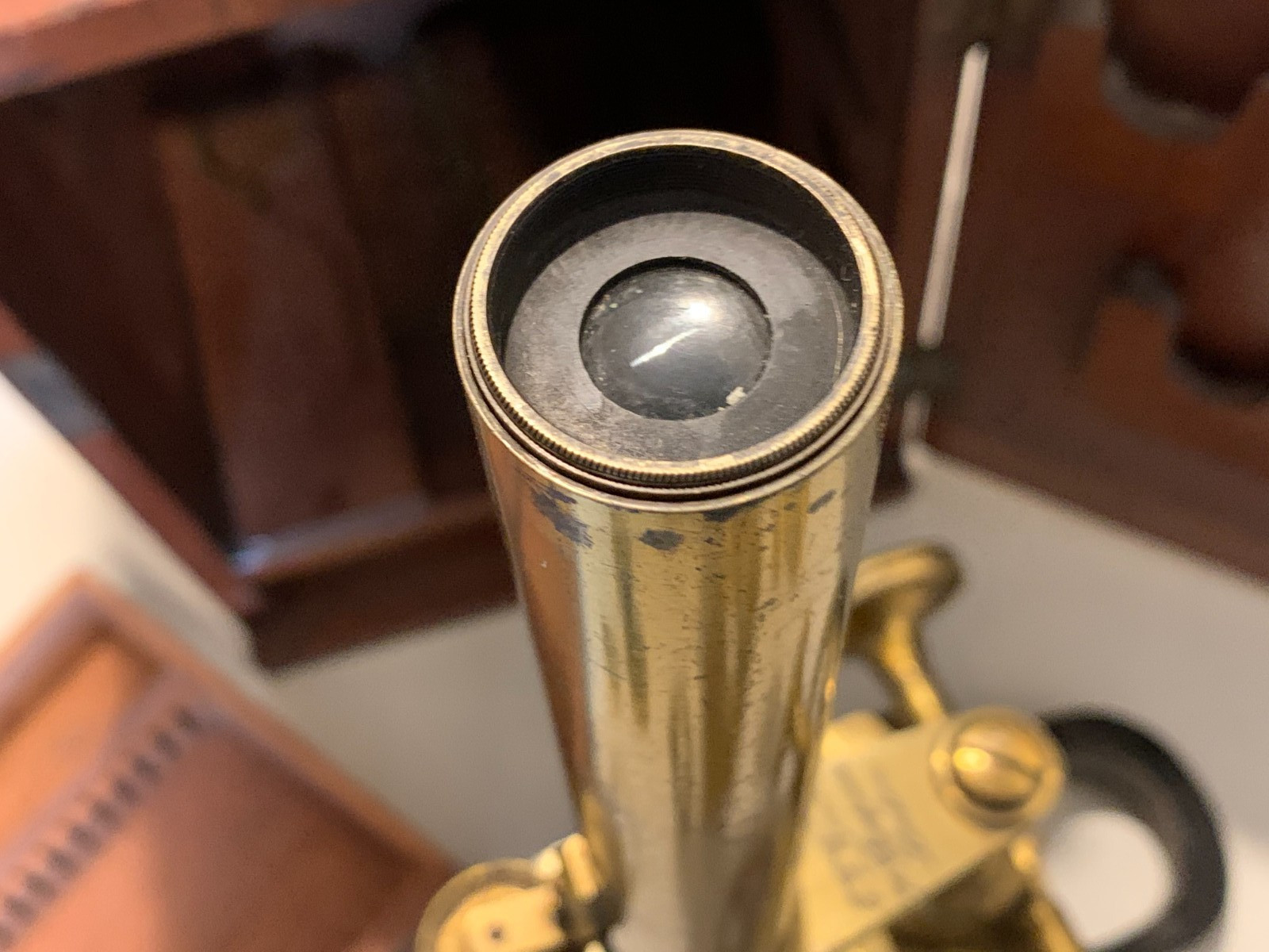 ANTIQUE MICROSCOPE EG WOODS LONDON