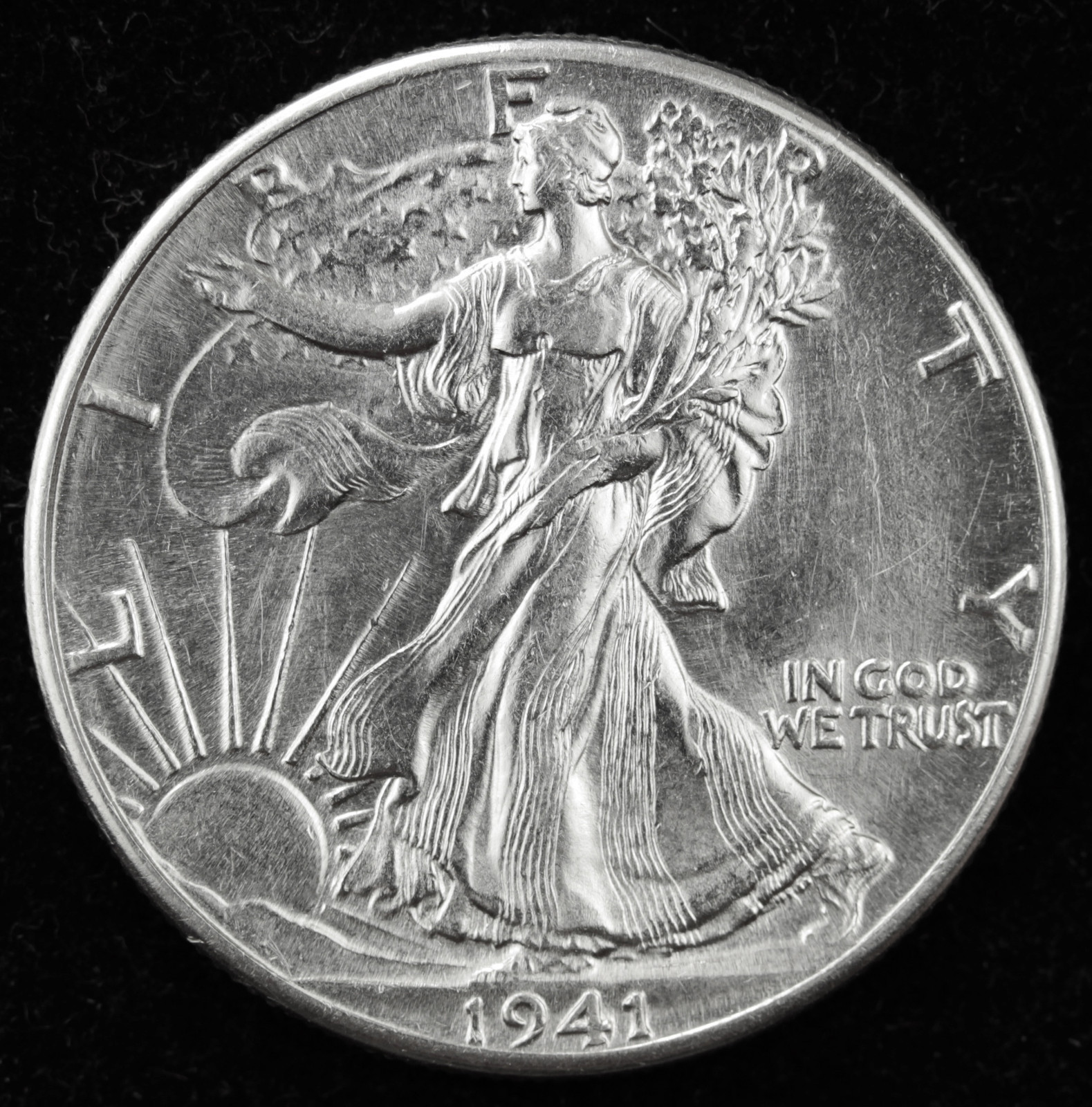 1941-p Walking Liberty Half.   BU.  (Inventory A)