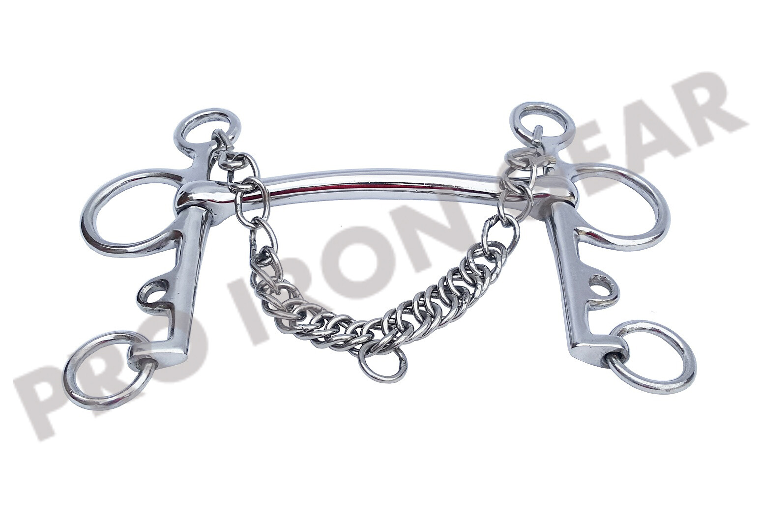 Pelham Mullen Mouth Horse Bit With Curve Stainless Steel