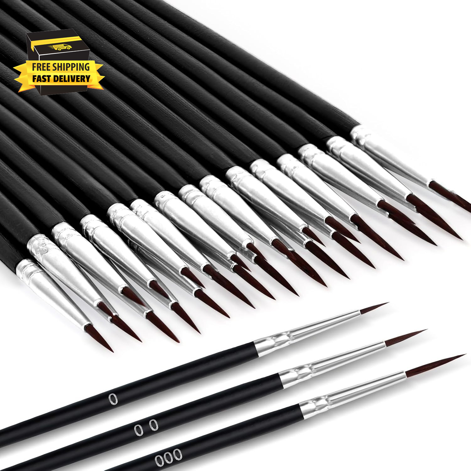 30 Pcs Tiny Detail Paint Brushes Set, Micro Small Paint Brush with 3 Sizes, Mini