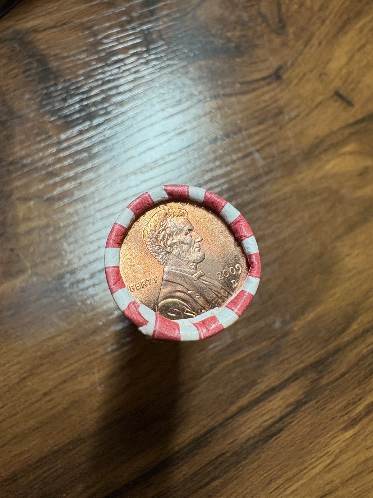 2009 D Penny Lincoln Cent roll LP4  Presidency BU Lincoln Bicentennial Cent roll