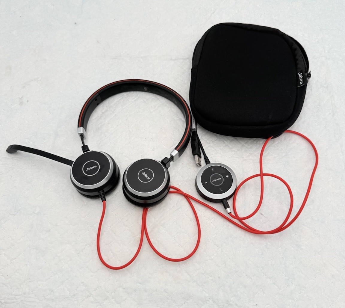 Jabra Evolve 40 UC Mono Headset HSC017 w/ ENC010 USB-A Controller.