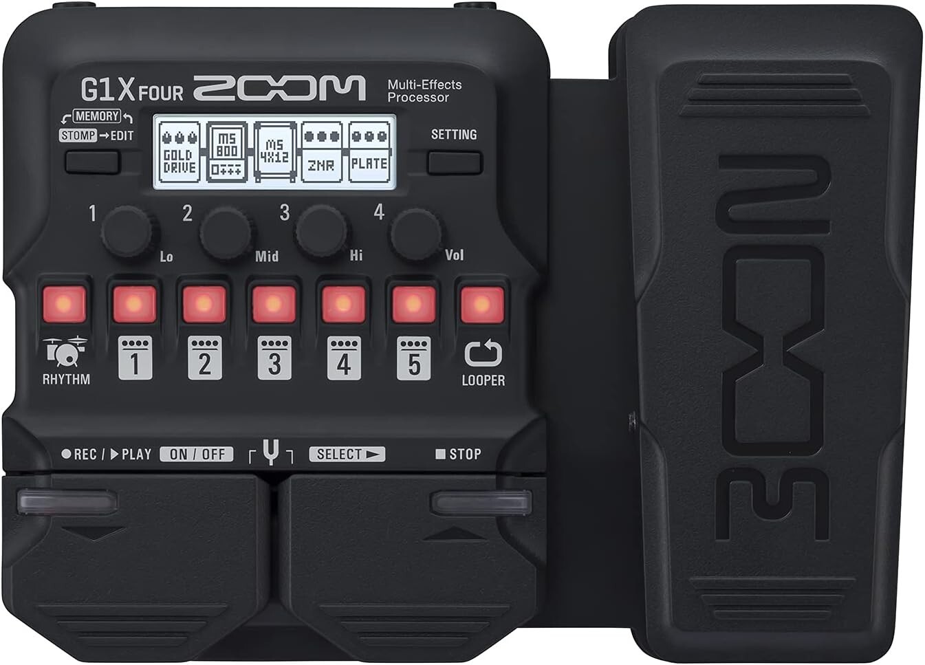 Zoom G1X FOUR Guitar Multi-Effects Processor Pedal with Expression Pedal NEW