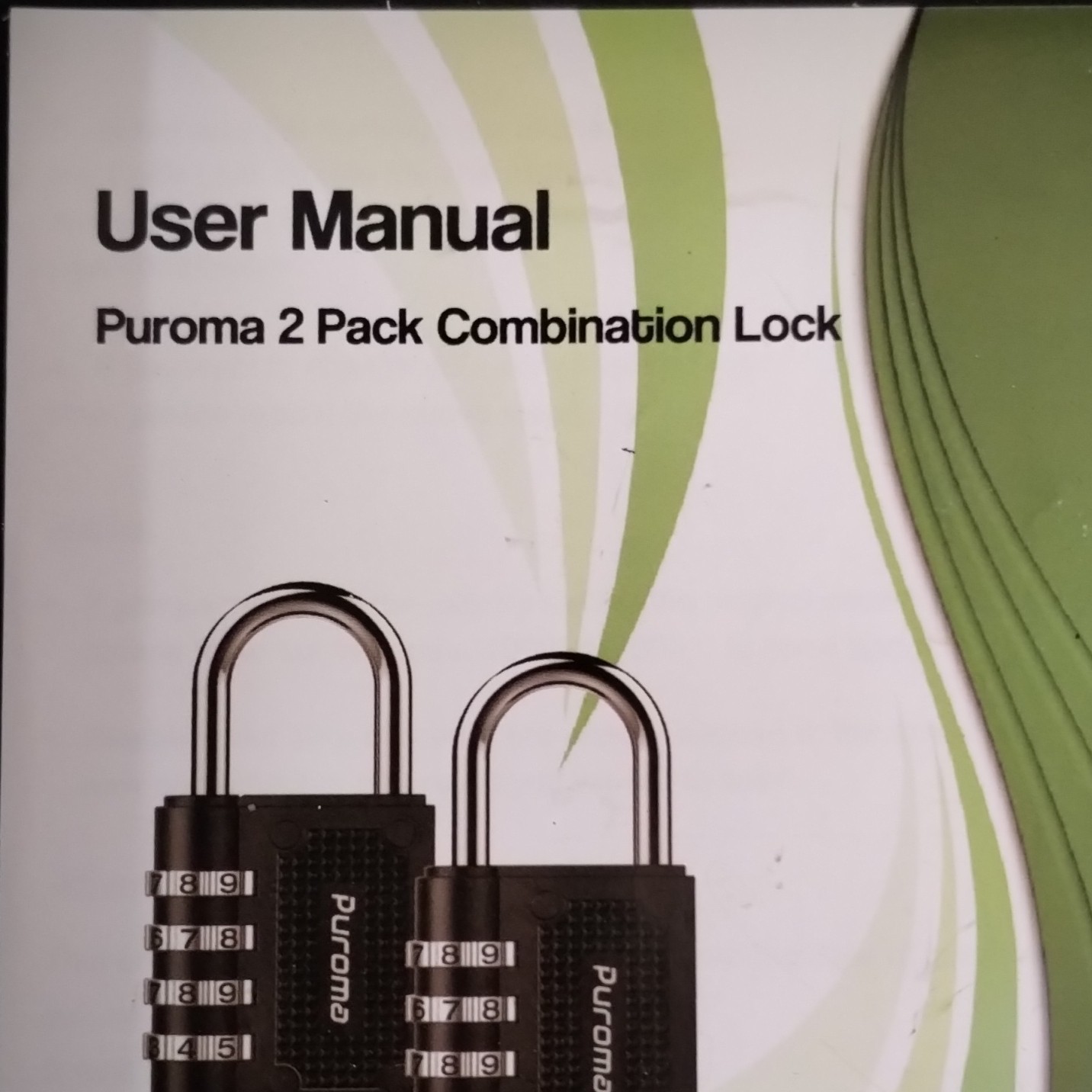 Puroma 2 Pack Resettable Combination Padlocks PMCL with Case