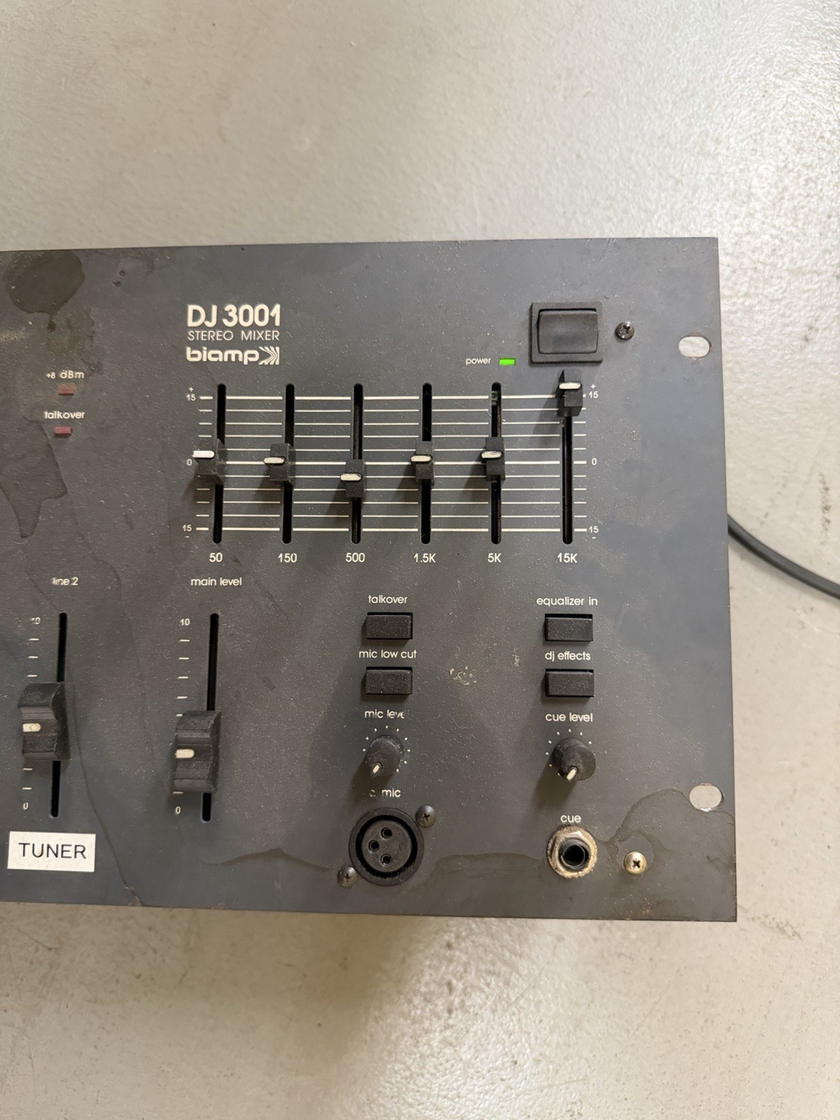 Biamp DJ 3001 Stereo Mixer Powers On Untested