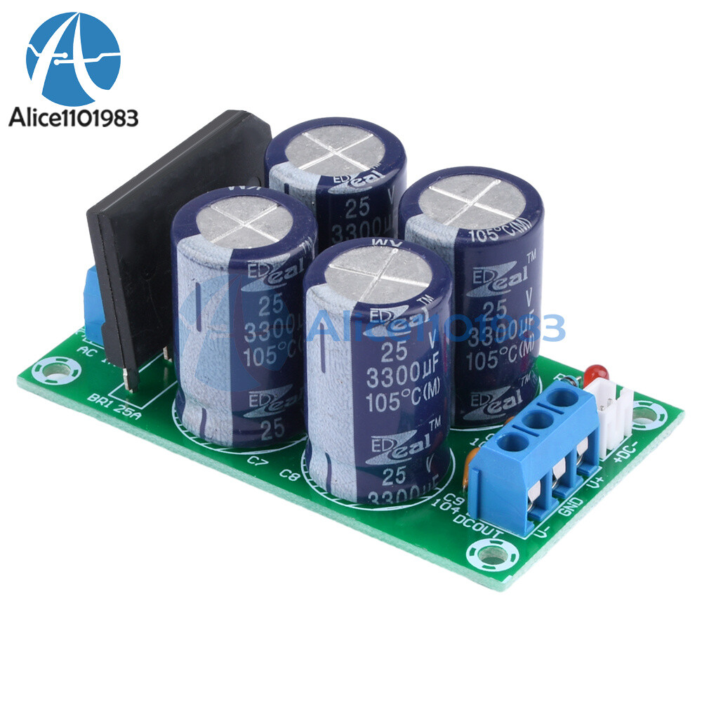 Dual Power Filter Power Amplifier Board Rectifier 25A Flat Bridge Unregulated
