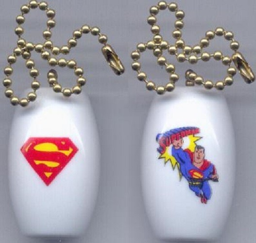 Set of 2 Superman Ceiling Light / Fan Pulls