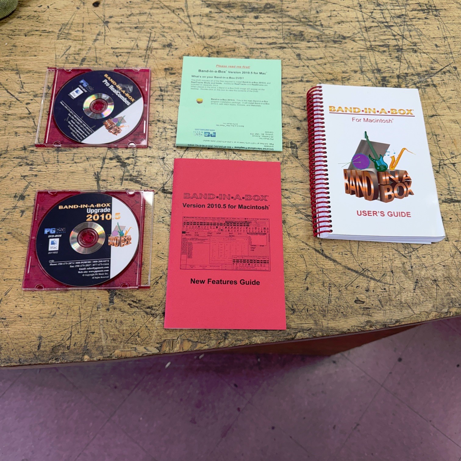 Used Band in a Box Version 2010.5 for Mac CD with User Guides