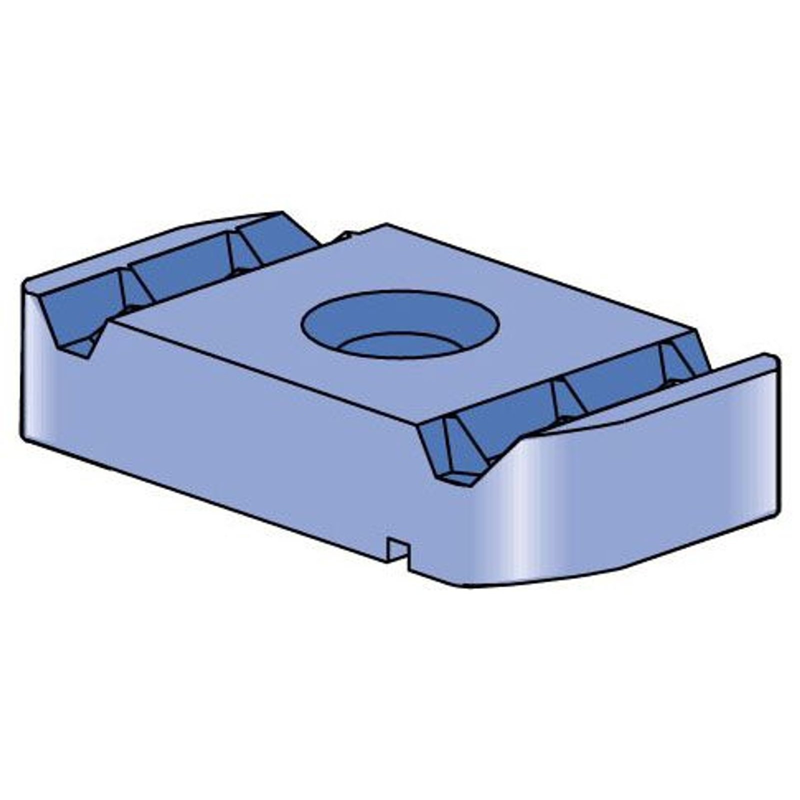 Unistrut P3010-EG, 1/2"-13 TPI, Steel, Channel Nut without Spring, 1pc