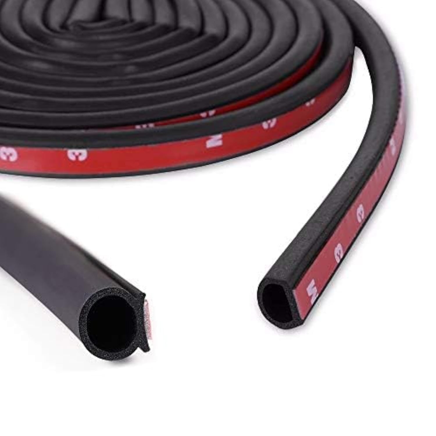 GoldWheel 1/2"×7/16" D-Shape Weather Stripping 25Feet, Black 1/2” X 7/16”