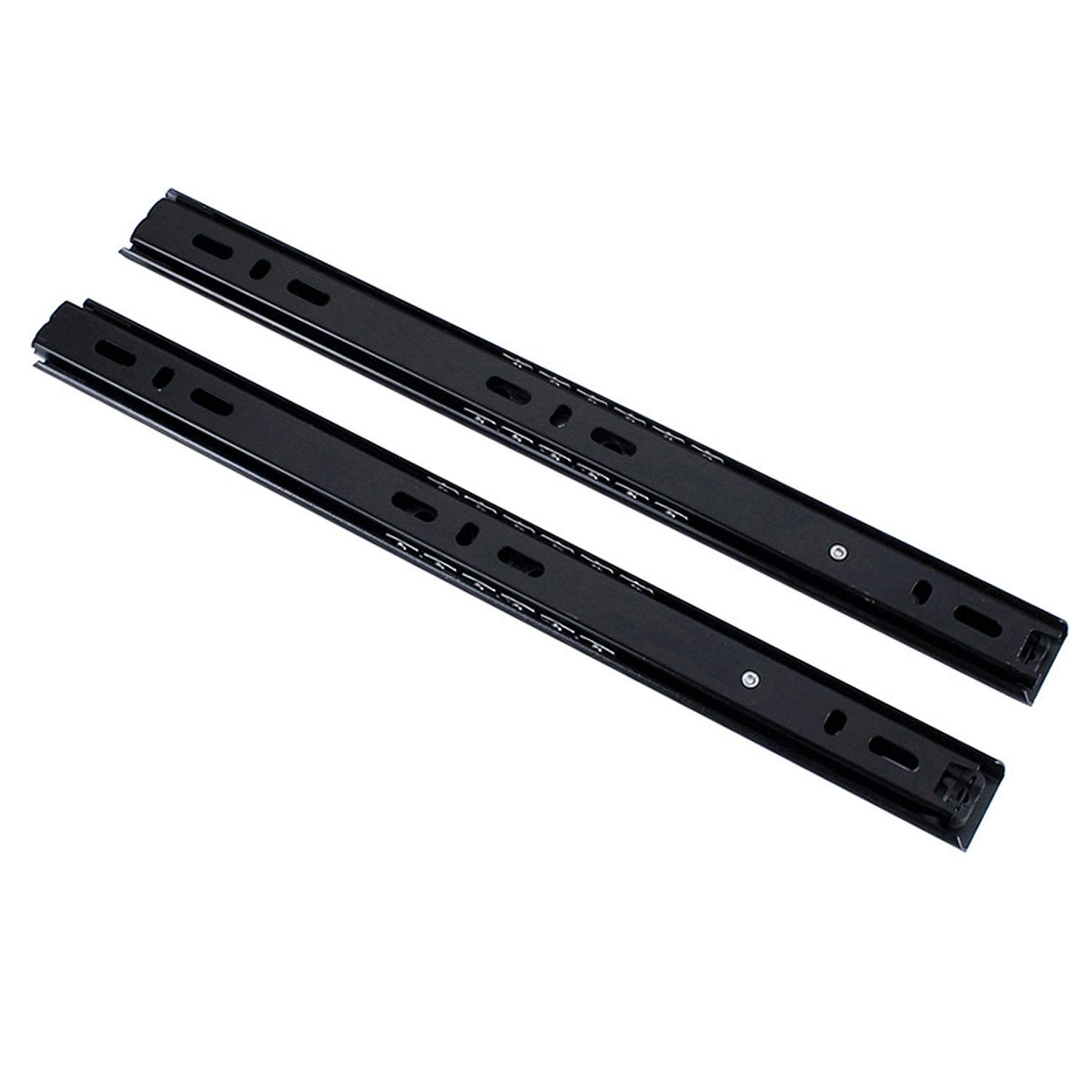 Drawer Slide 11 Inch Ball Bearing 3 Section Cabinet 11 Inch, Black