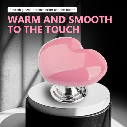 Car Start Button Cover, Heart-Shaped Decorative Engine Start-Stop 1 PC Pink