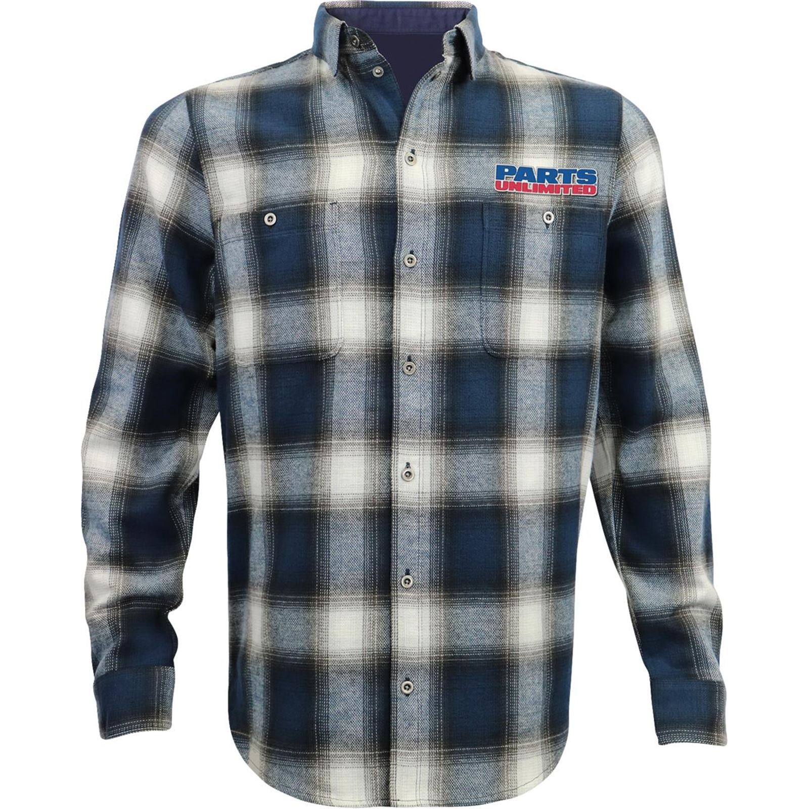 Parts Unlimited Flannel 25 Shirt - Blue/Black - 2XL PSU39ST61BL2R