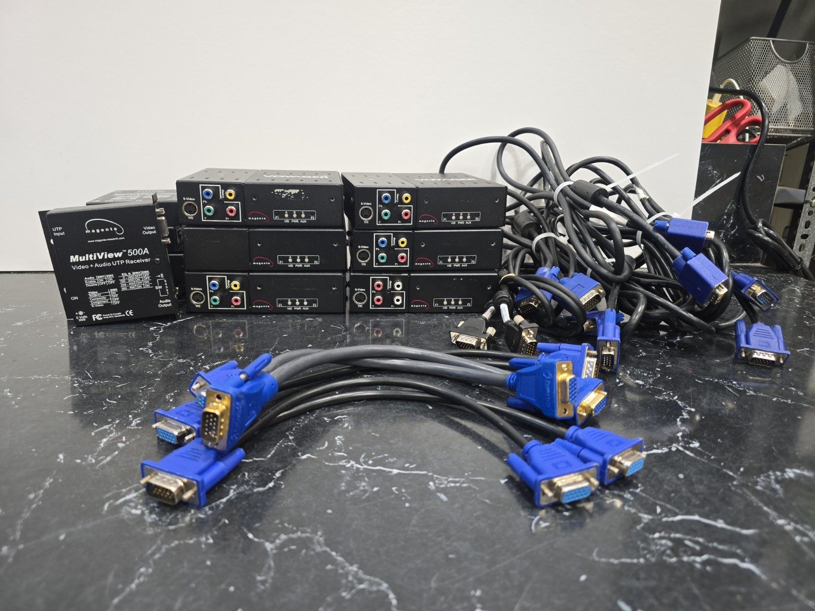 Lot Of 11 MAGENTA VOYAGER VG-TX2  2PORT FIBER TRANSMITTER &MULTIVIEW 500A.