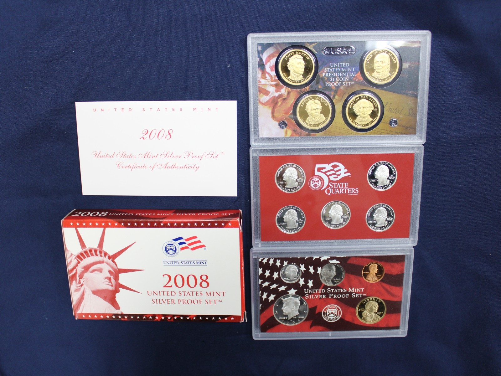 2008 S U.S. Mint 14 Coin Silver Proof Set - Complete with Box & COA