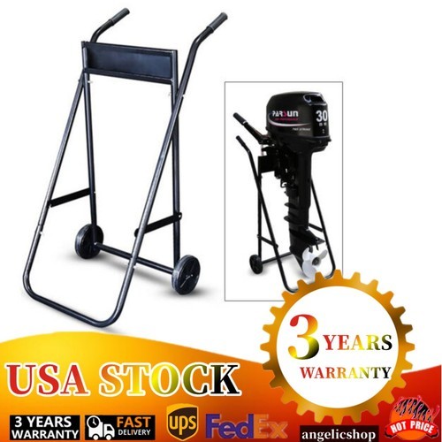 Heavy Duty Outboard Boat Motor Stand Carrier Cart Dolly Trolley Transport Stand