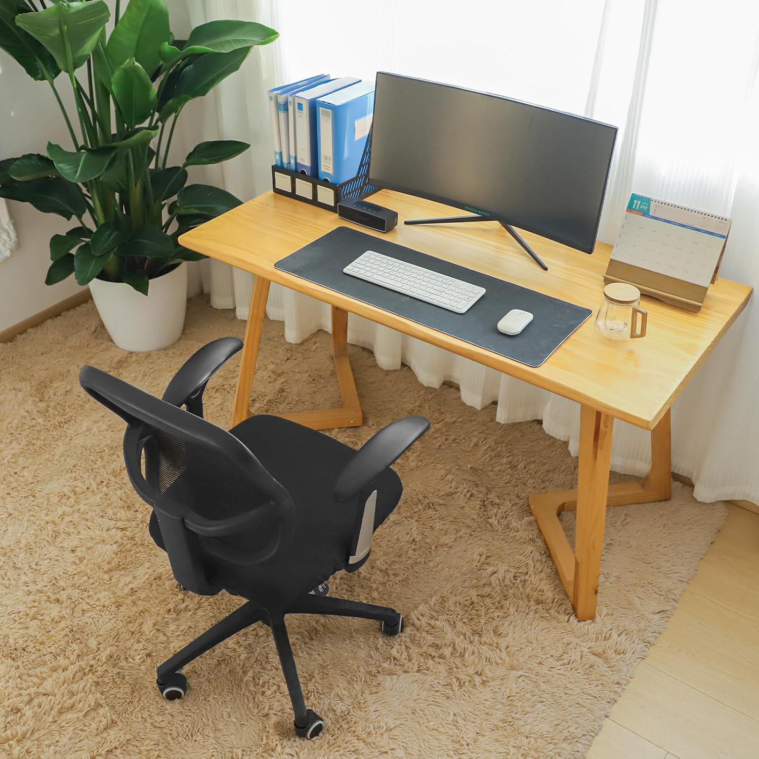 Office Chair Seat Covers Spandex Strech Computer Desk Chair Seat Cushion Slipcov
