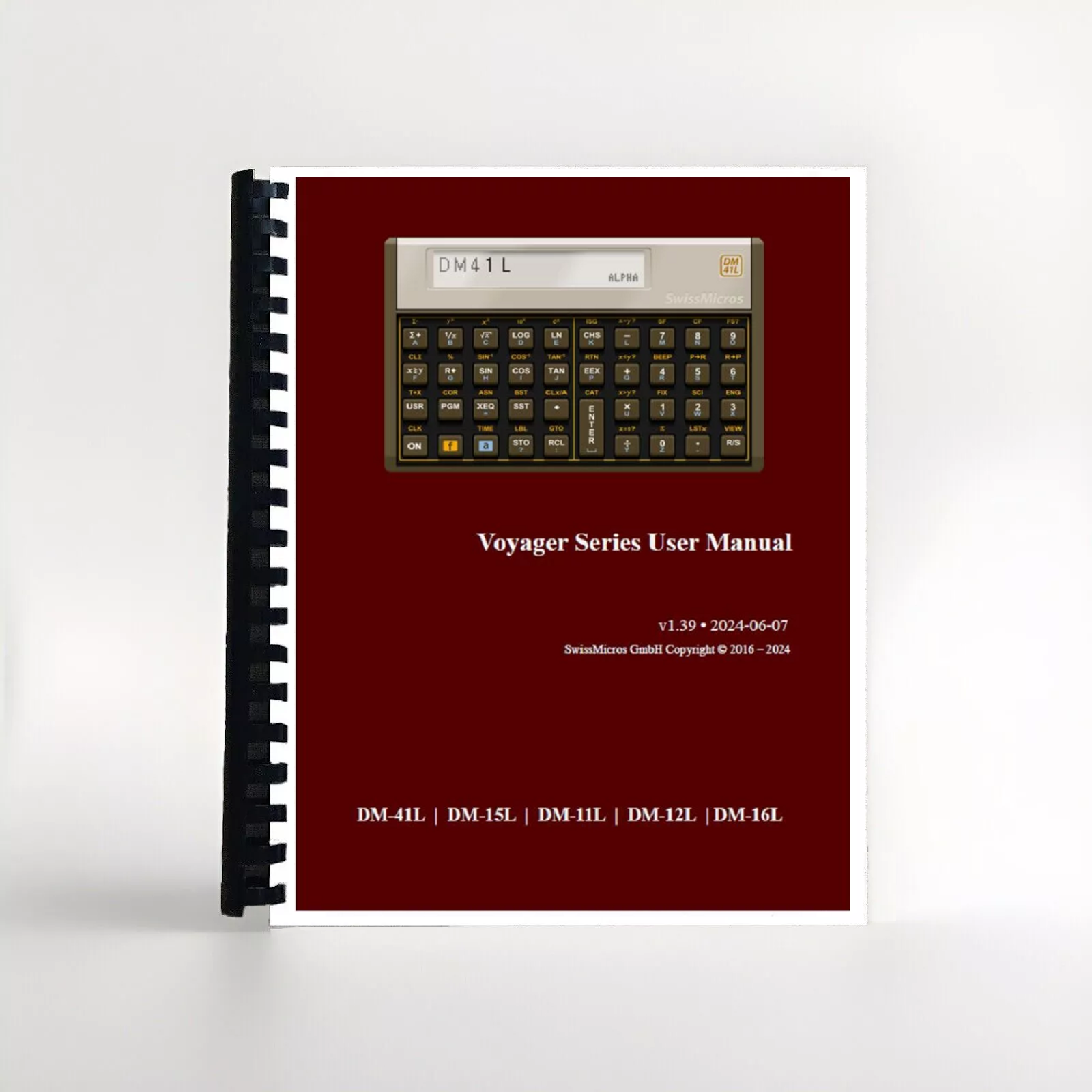 SwissMicros DM-41L DM-15L DM-16L DM-12L DM-11L Voyager Series user manual