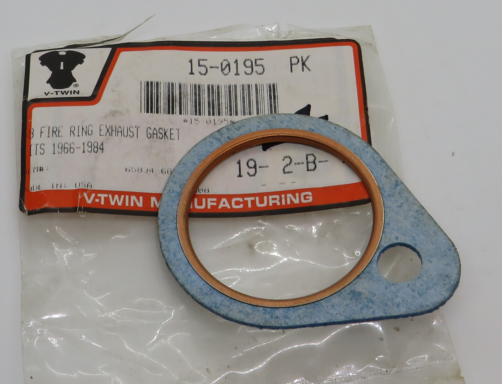 15-0195 V-Twin Fire-Ring Exhaust Gasket for Harley FXD FXR FLH FXE FL FS FXS FXB