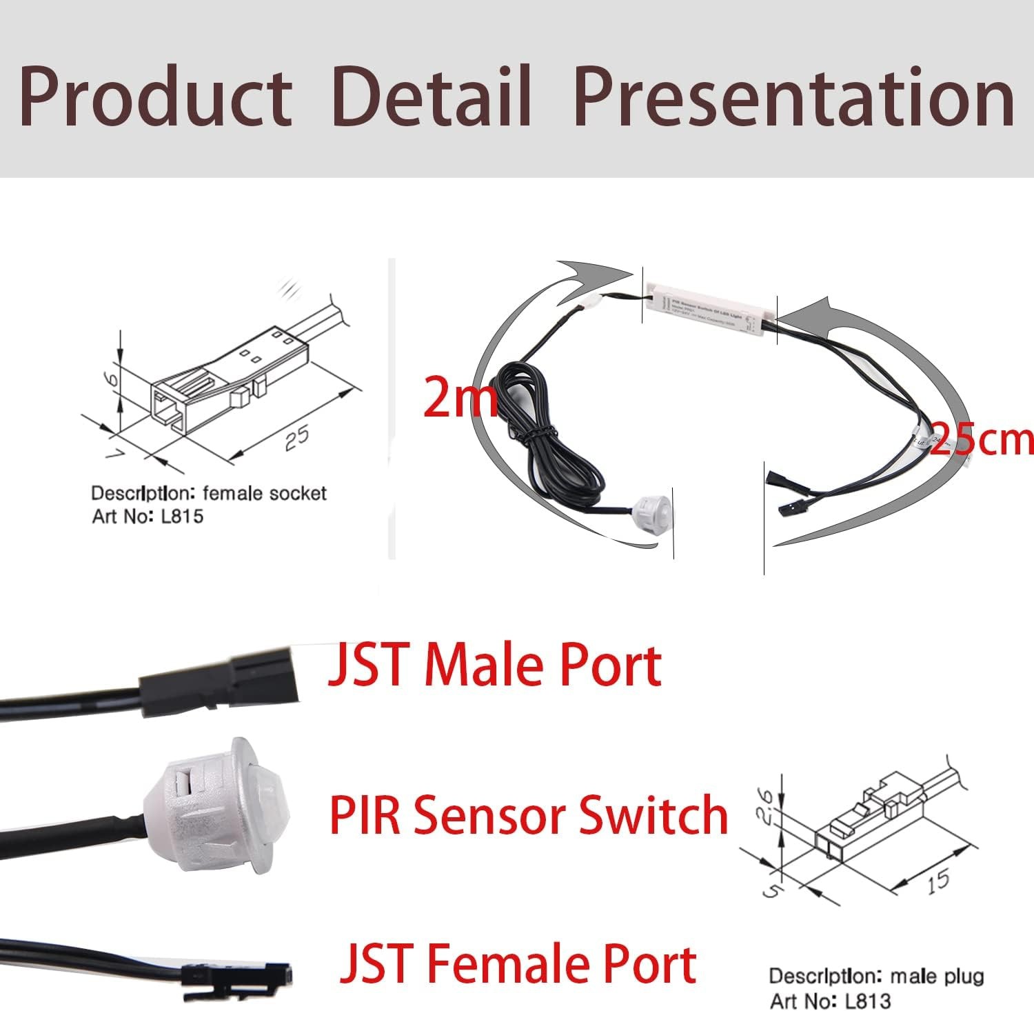 VST PIR Motion Sensor Light Switch, Proximity Sensor Switch(DC 12/24V) | Rece...