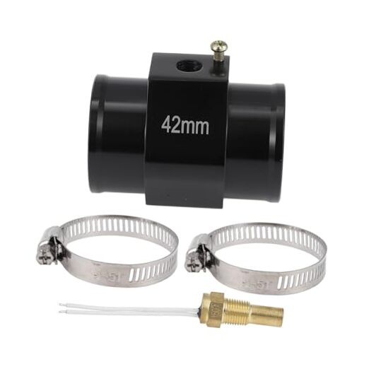 12V/24V Universal Water Temp Sensor Kit, 1/8" NPT 1.65" Black Adapter 42mm