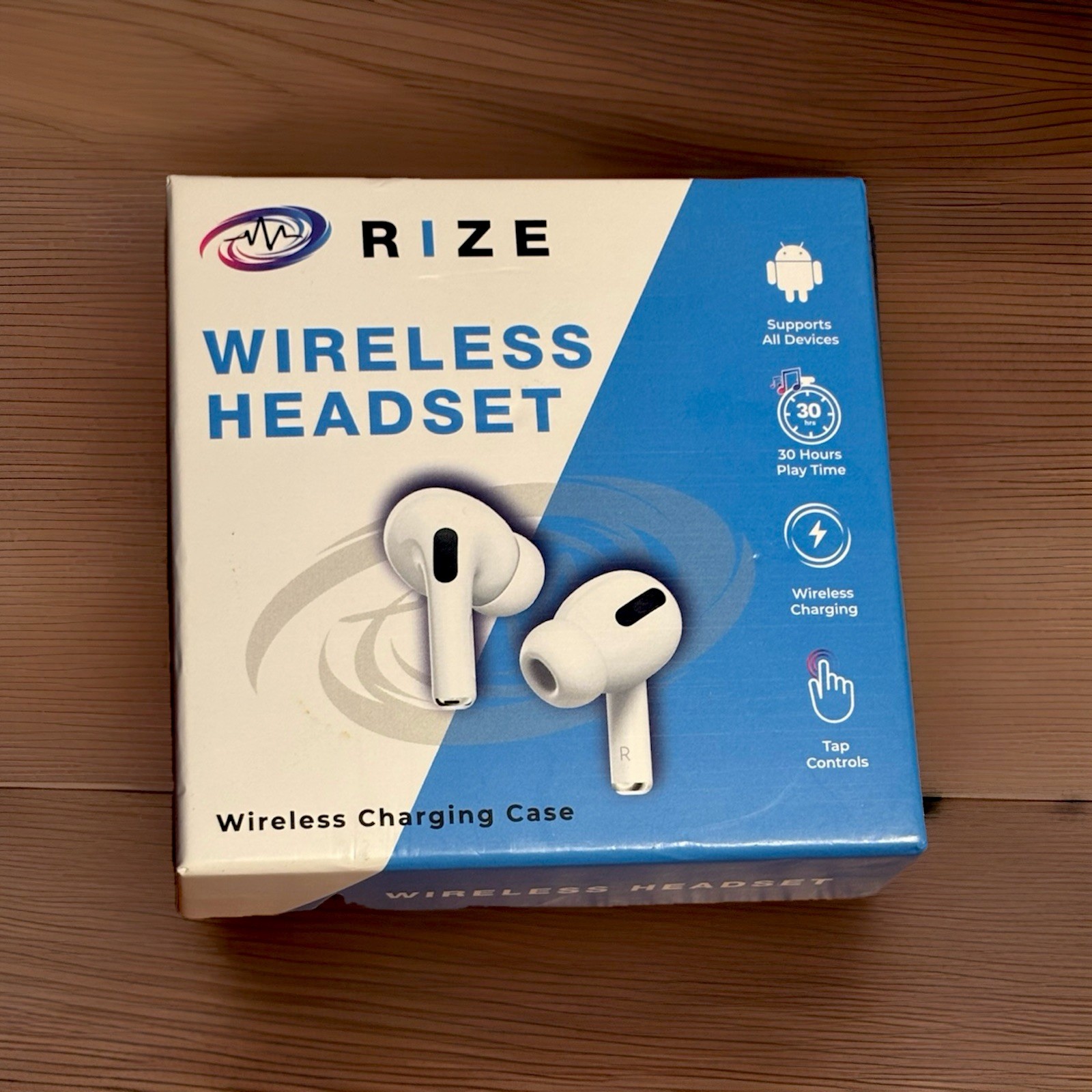 RIZE WIRELESS HEADSET/EarBuds w/charging Station NEW in Box