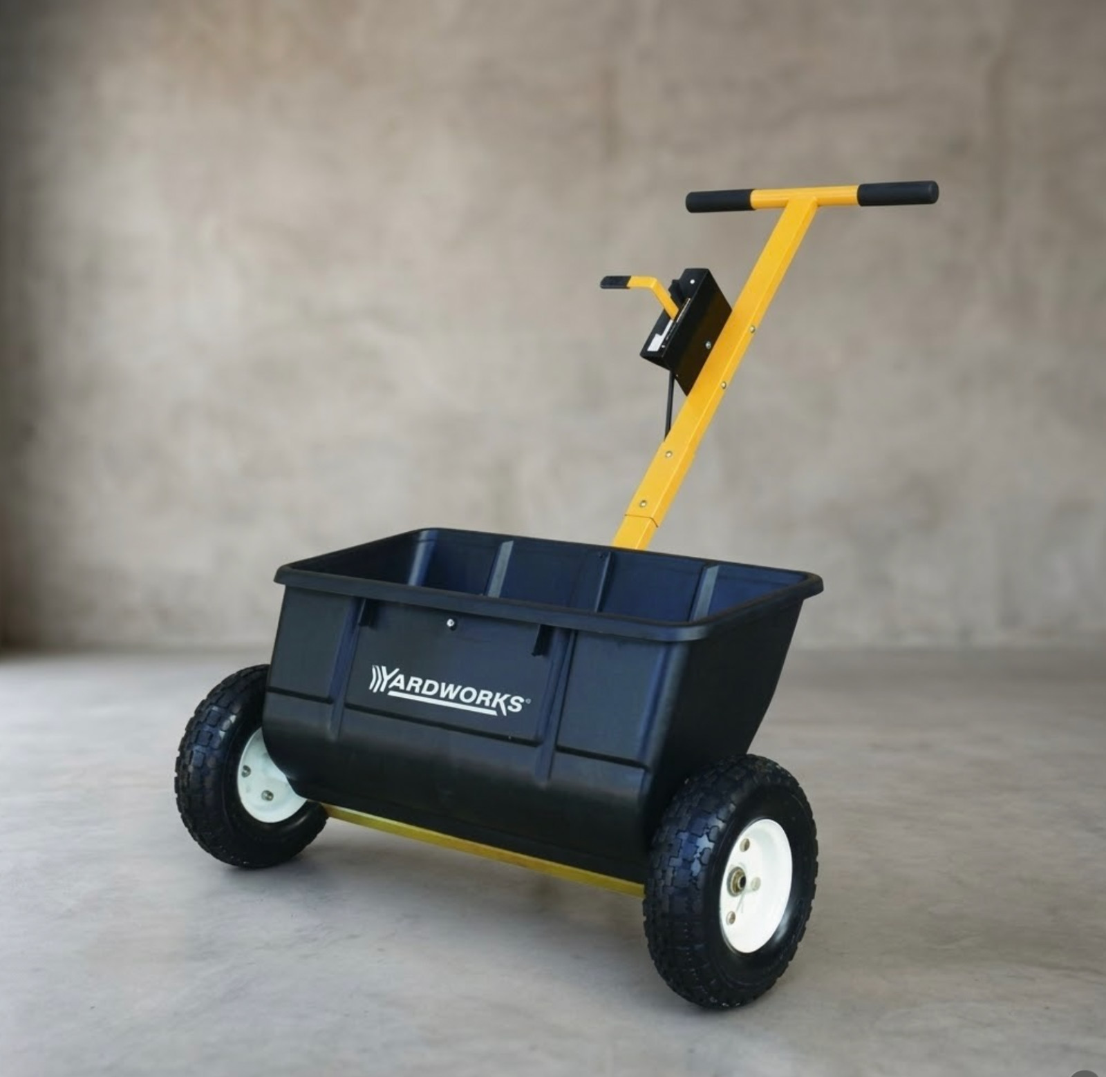 75 lb Garden Drop Spreader – Seed, Fertilizer, Salt Lawn Yard Precision Tool