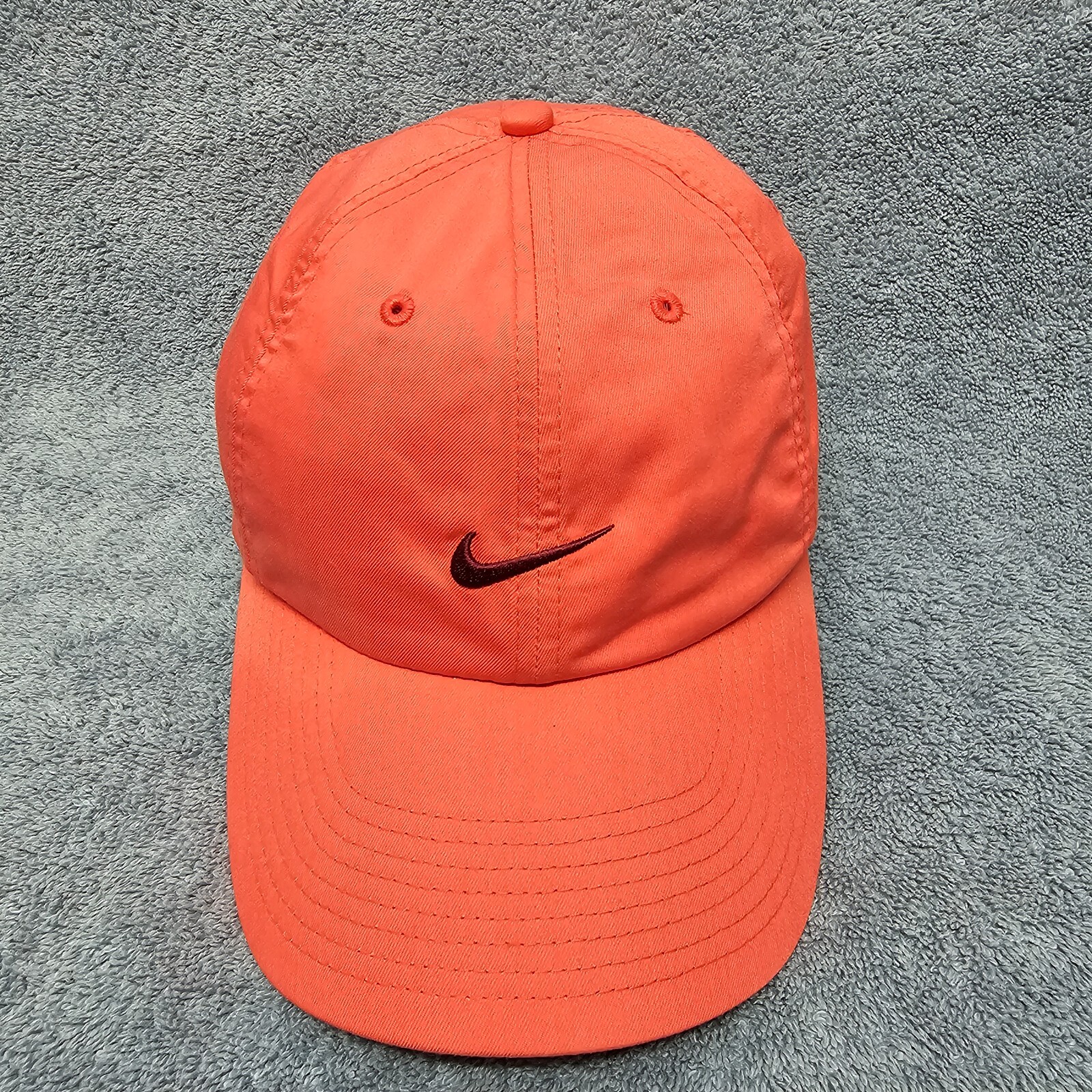 Nike Golf Hat Center Check Swoosh Peach Baseball Hat Golf Cap Hook Loop OSFA