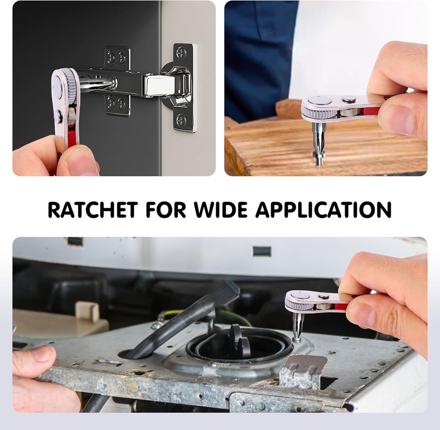 22-in-1 Magnetic Ratchet Screwdriver Set Mini Offset Wrench 20 Bits Tool Kit