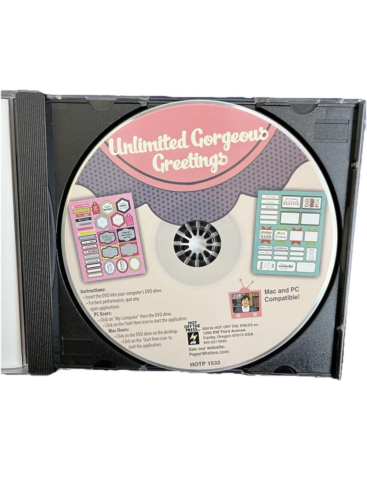 NEW Unlimited Gorgeous Greetings HOT OFF PRESS MAC & PC CD-ROM 2016