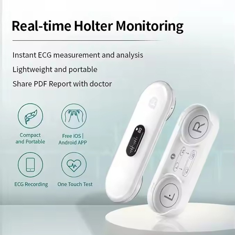 Portable Bluetooth ECG Monitor Wearable ECG Device Data Storage and Sharing