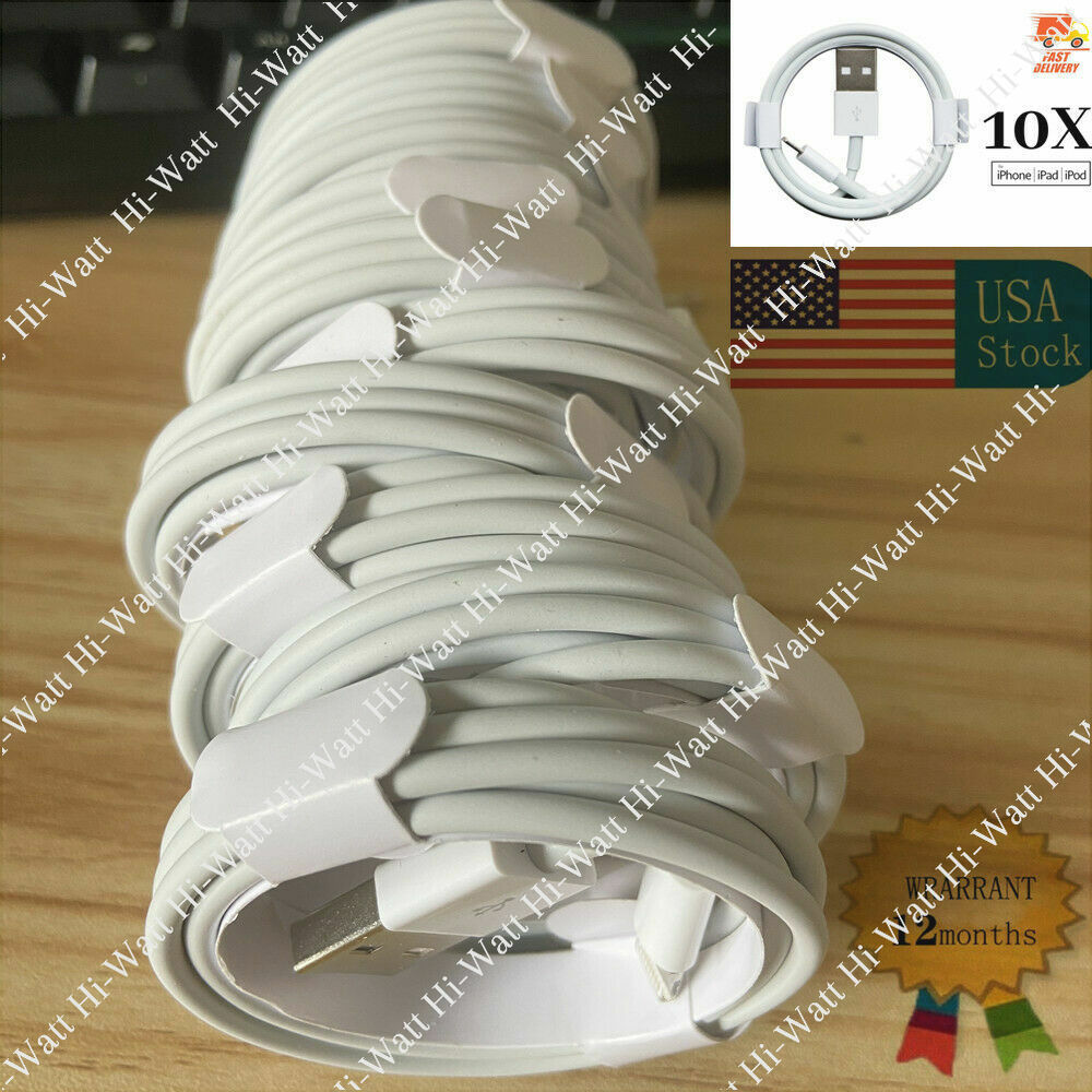 10 Pack USB Cable Fast Charger Charging Cord 3/6FT Lot For Apple iPhone 8 7 6 5c