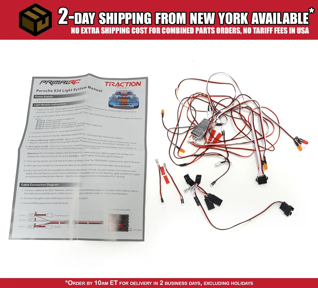 1:6 Primal RC Porsche 934 LED Light Controller Set