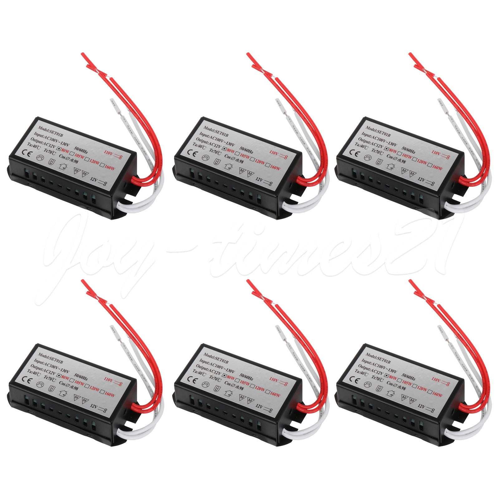 6PCS Driver Adapter 80W  AC 110V to 12V Transformer