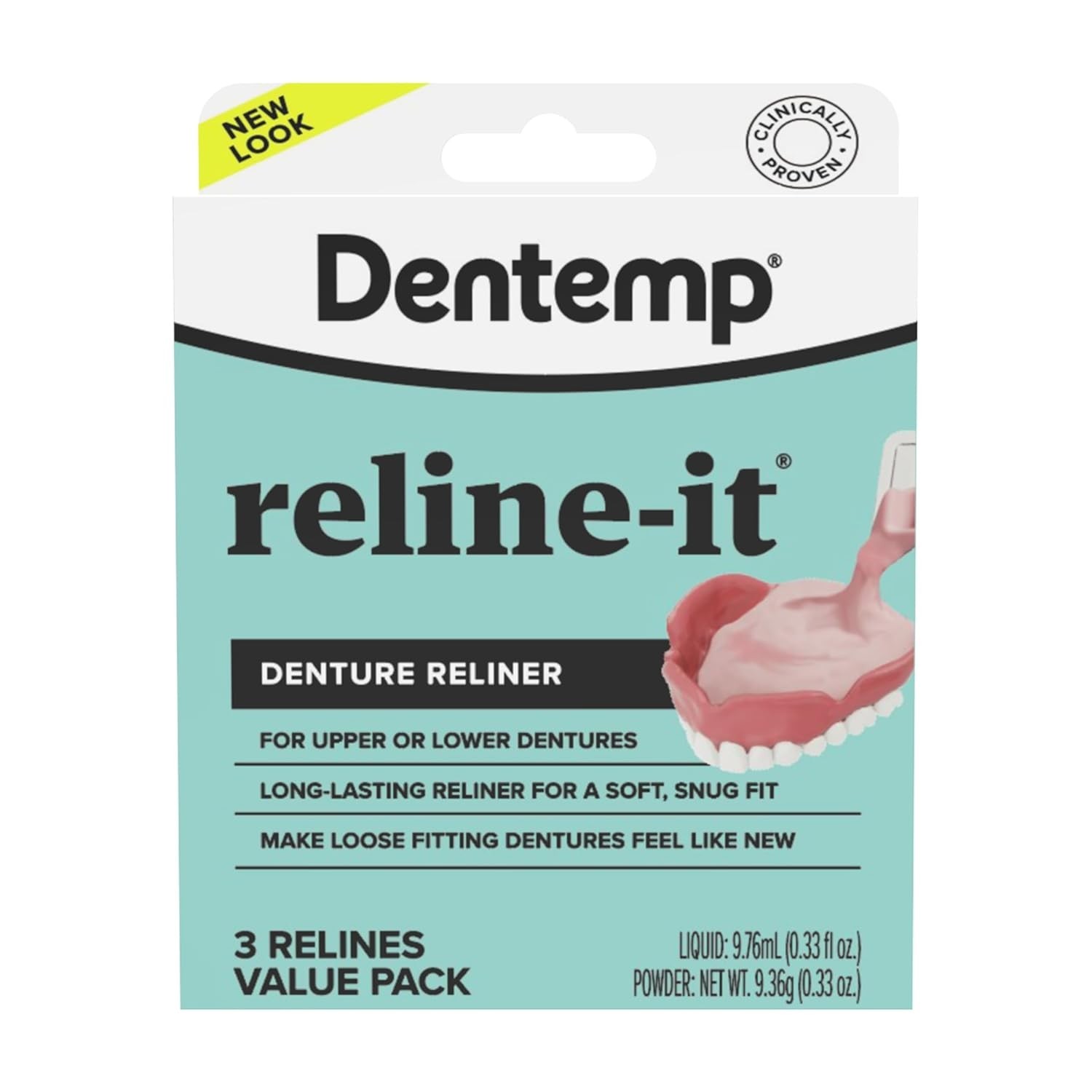 Dentemp Denture Reline Kit Value Pack - Advanced Formula It Denture...