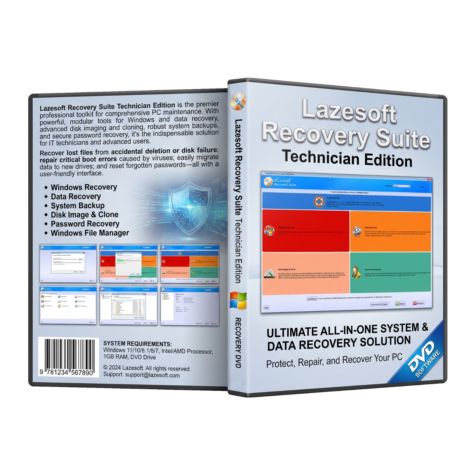 Lazesoft Recovery Suite Technician Edition Bootable DVD/USB