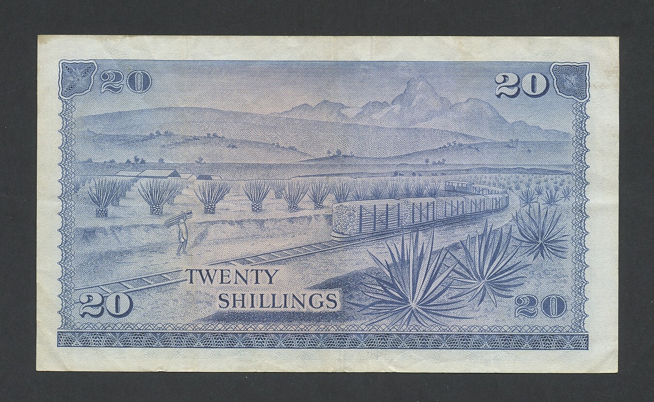 KENYA 20 shillings note 1971 Krause 8b Banknotes