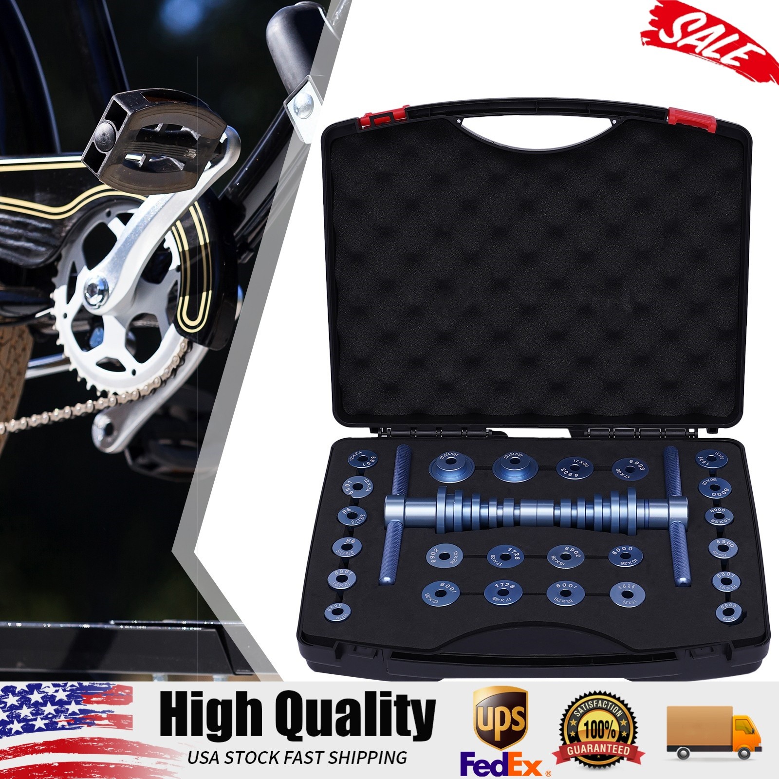 Bicycle Bearing Press Set Installer Tool Kit Set Turning Point for Wheels Hub