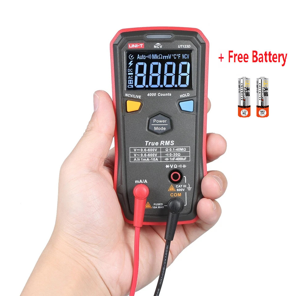 UNI-T UT123/UT123D Mini Digital Multimeter Auto Range Data hold AC DC Meter✦Kd