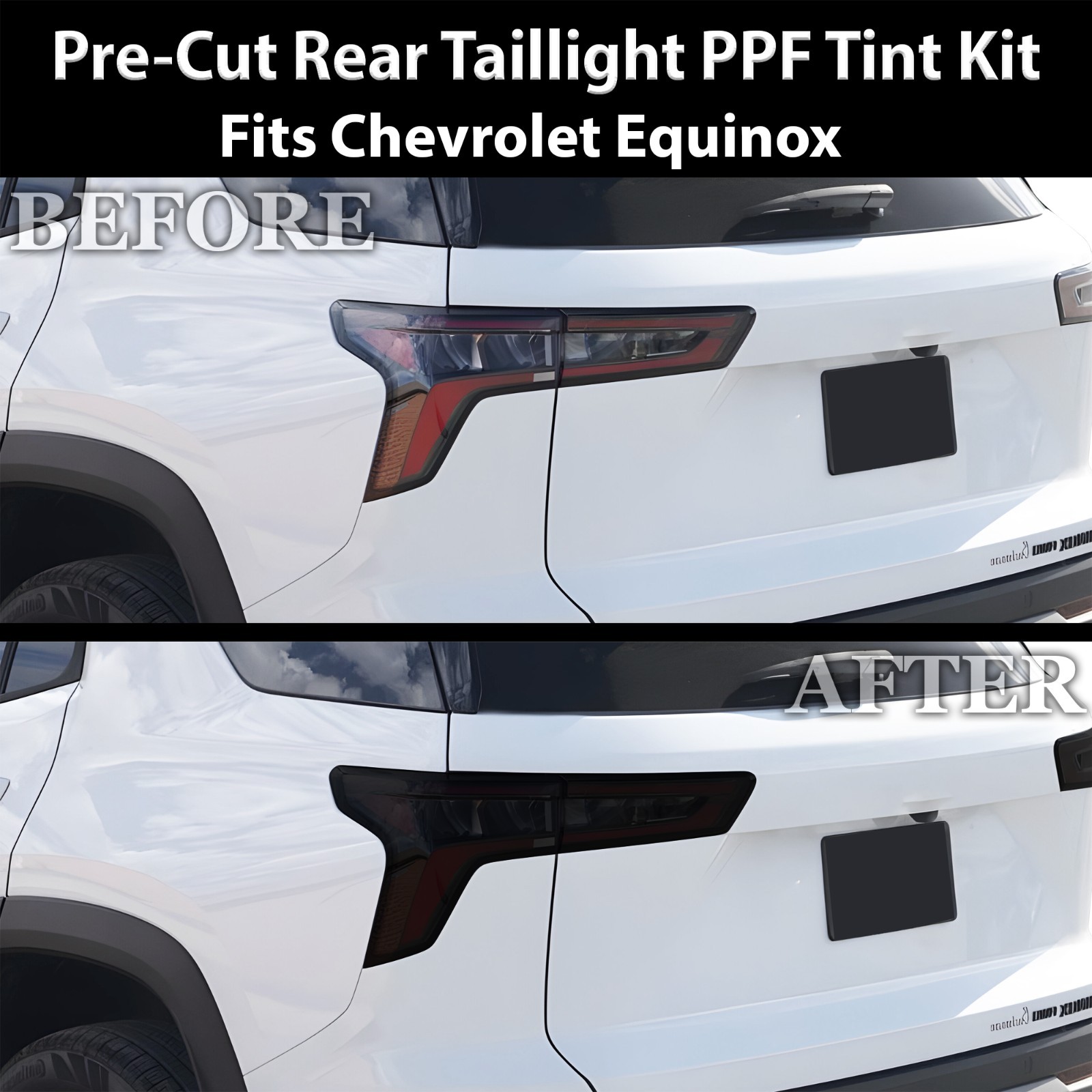 Fits Chevrolet Equinox 25-26 Head Tail Light Precut Smoked Tint Headlight Film