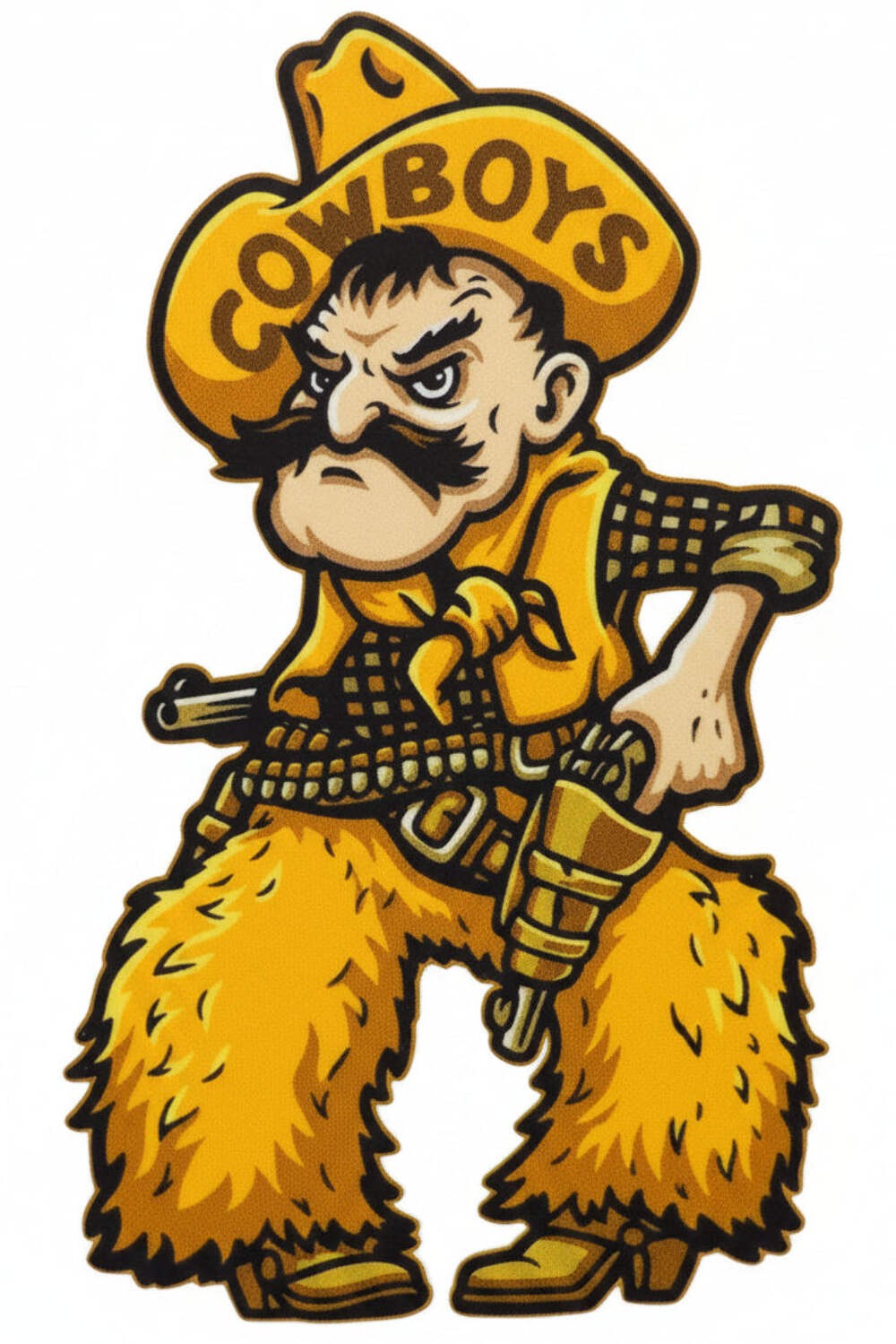 Officially Licensed | University of Wyoming Cowboy Joe Sticker 4.5 in x 2.5 in
