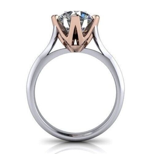Lab-Created 2.50 Ct Round Cut White Diamond Engagement Ring 925 Sterling Silver