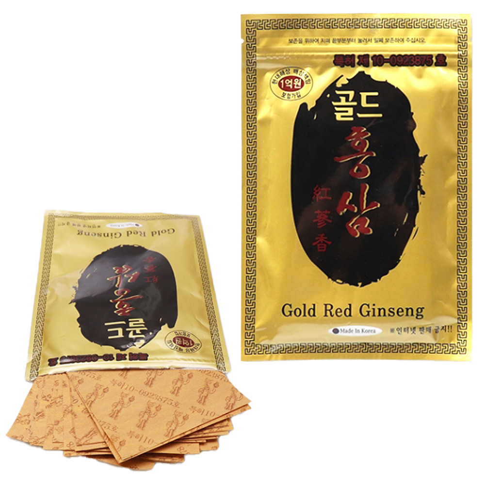 Korean Red Ginseng Patch Powerstrip Energy Pain Relief Hot Pack
