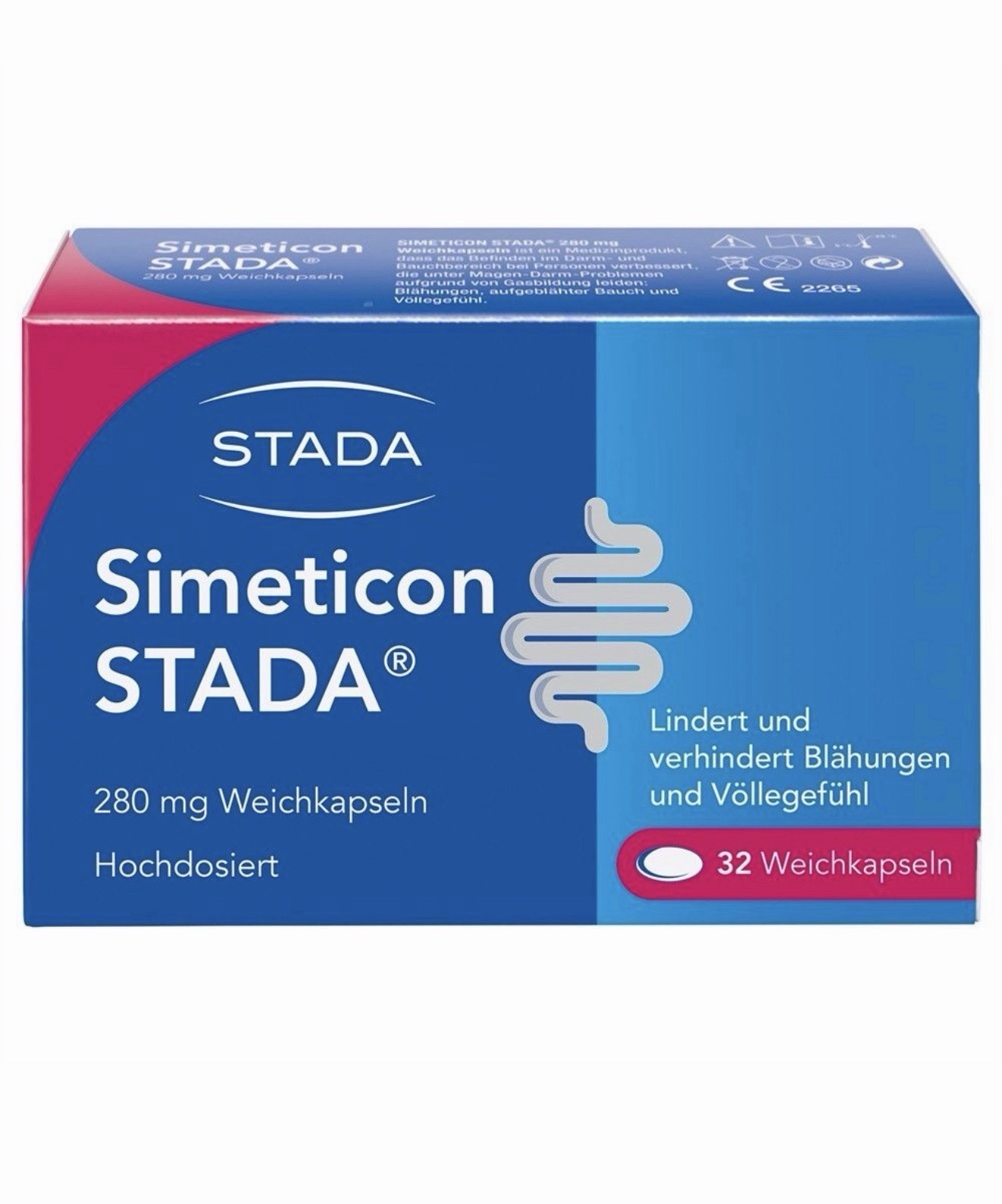 Simeticon STADA 280mg Simethicone Gas & Bloating Relief German Product