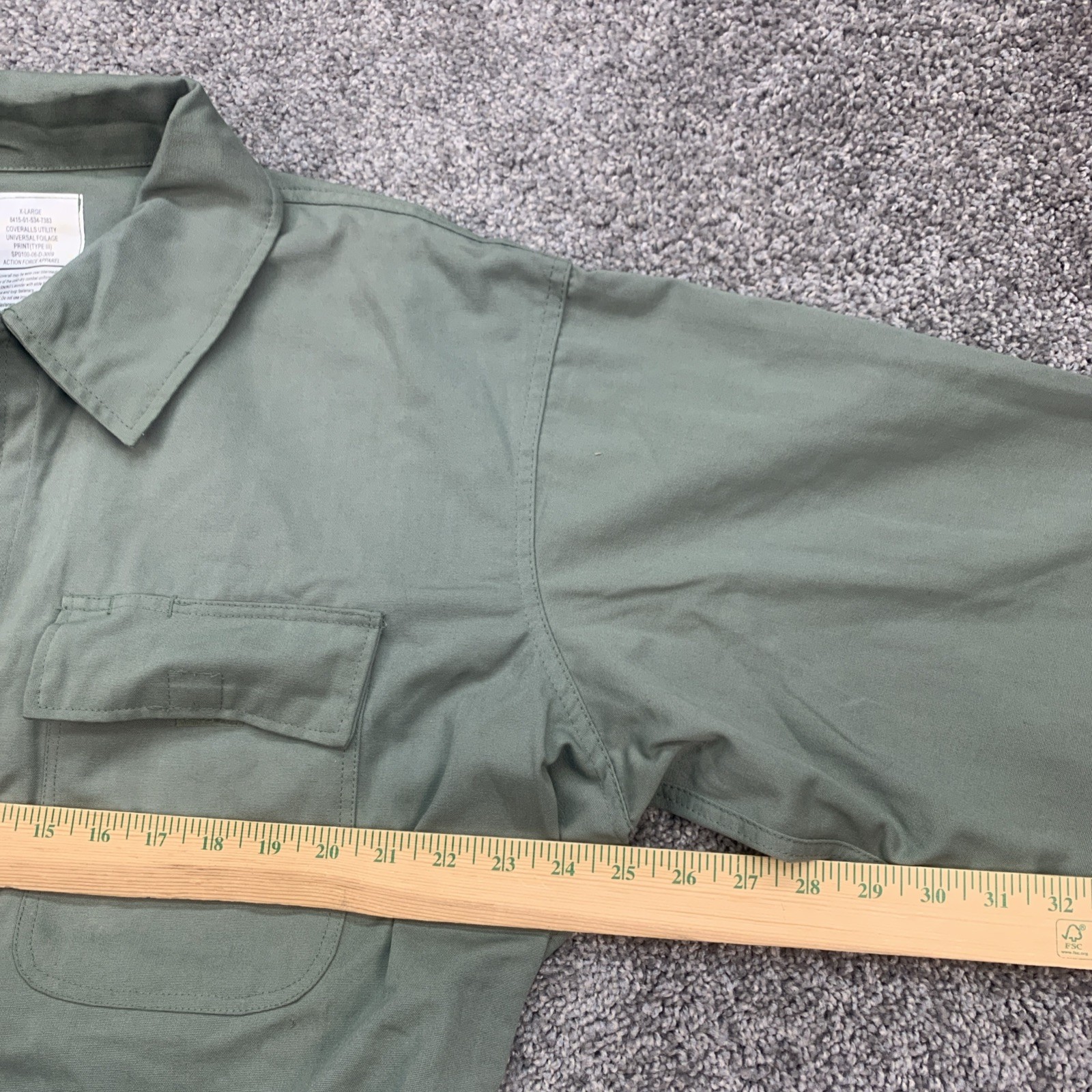 Universal Utility Coveralls Mens XLG Foliage Green Type III US Military Uniform