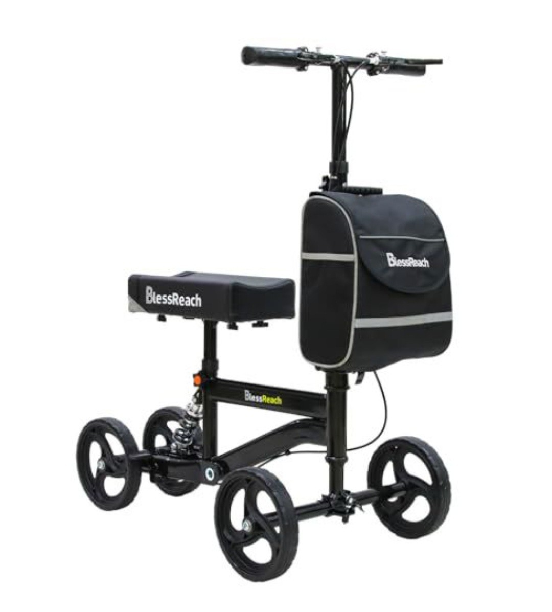 Blessreach Knee Walker Scooter All-Terrain Foldable Disc Brake for Foot Injuries