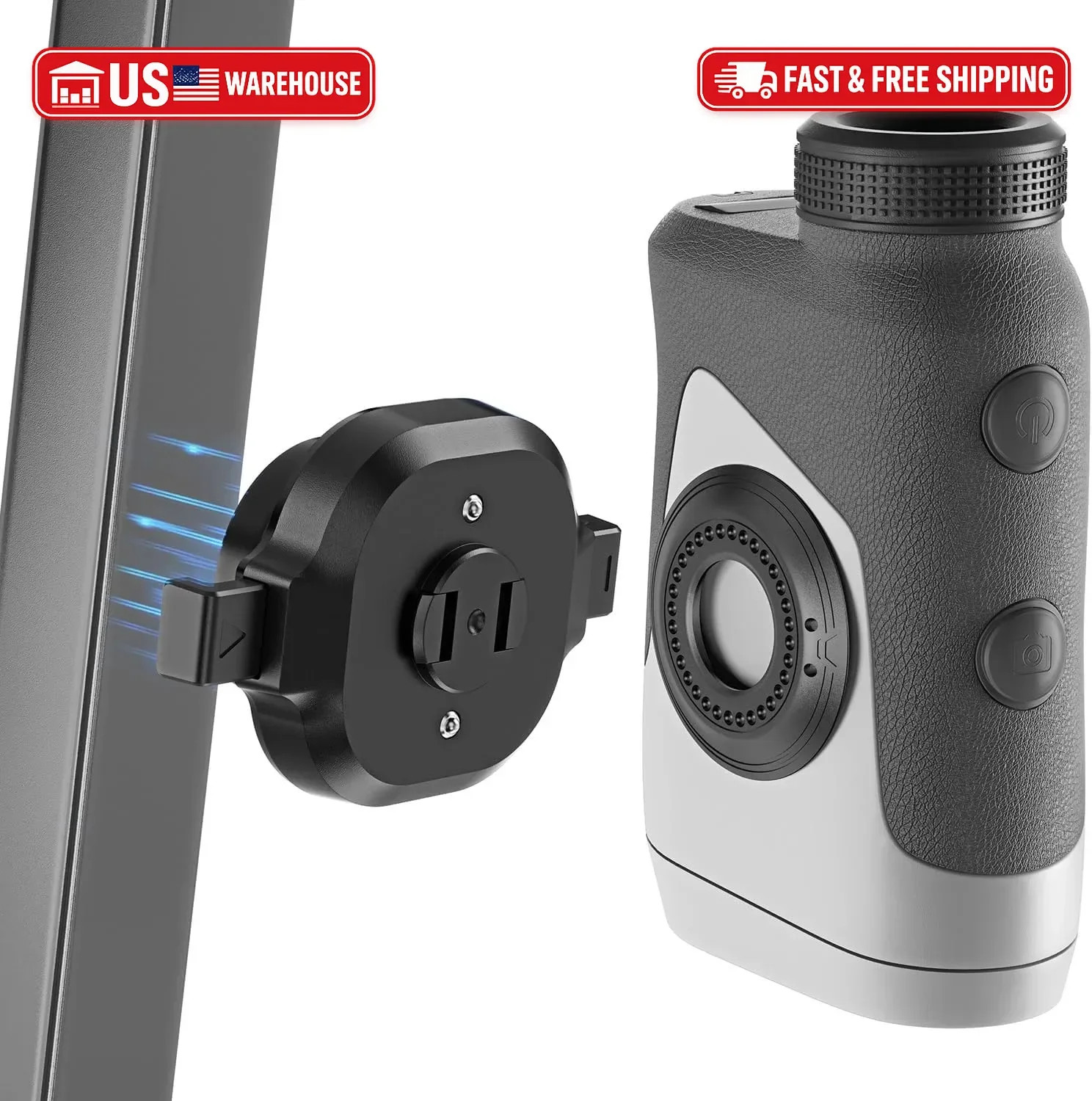 A2C Magnetic Range Finder Holder One-Lock Golf Rangefinder Mount with 3M Adhesiv