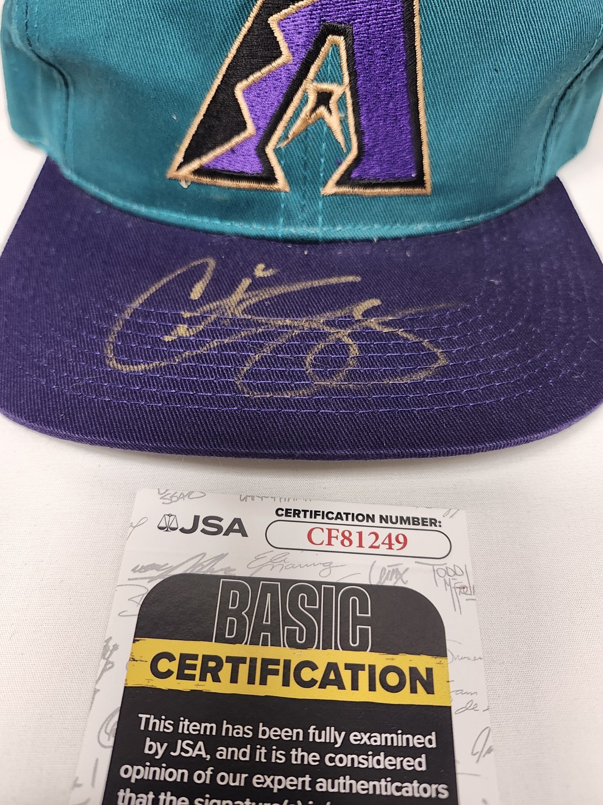 Curt Schilling Signed Autographed Arizona Diamondbacks Hat JSA COA