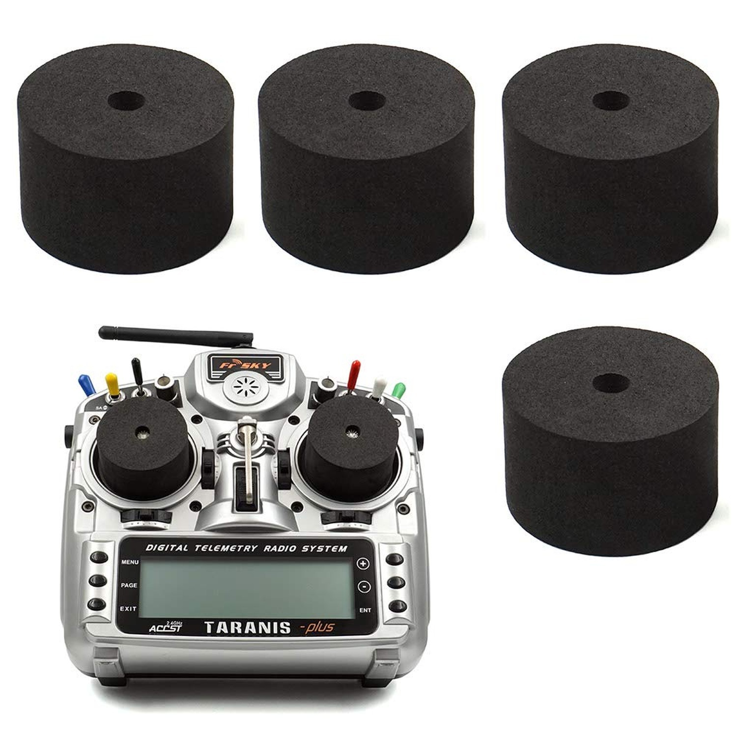 4PCS RC Transmitter Stick Protector Protective Cover for Frsky X9D X7 Jumper ...